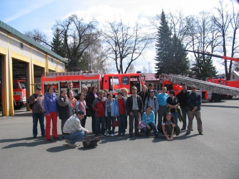Návštěva ŽIRAFY-Integrovaného centra Frýdek-Místek u hasičů