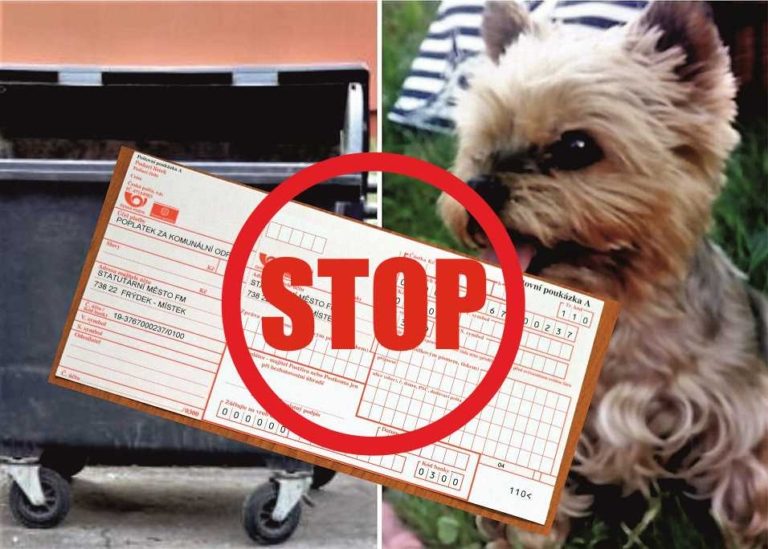 Město NEbude rozesílat složenky na úhradu poplatku za odpad a psy